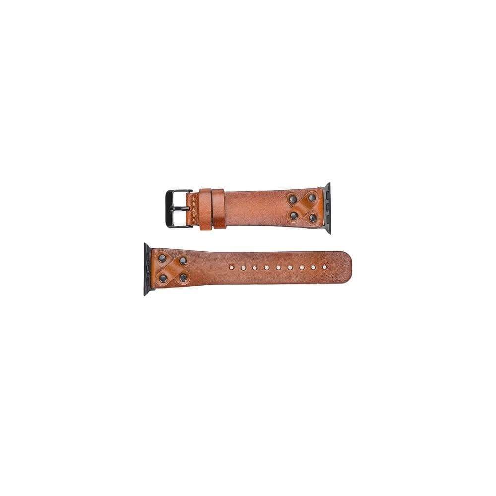 B2B - Leather Apple Watch Bands / Cross Style with Black Trok Bouletta B2B