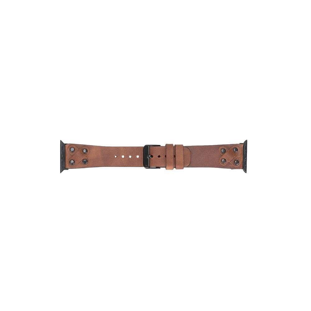 B2B - Leather Apple Watch Bands / Cross Style with Black Trok Bouletta B2B