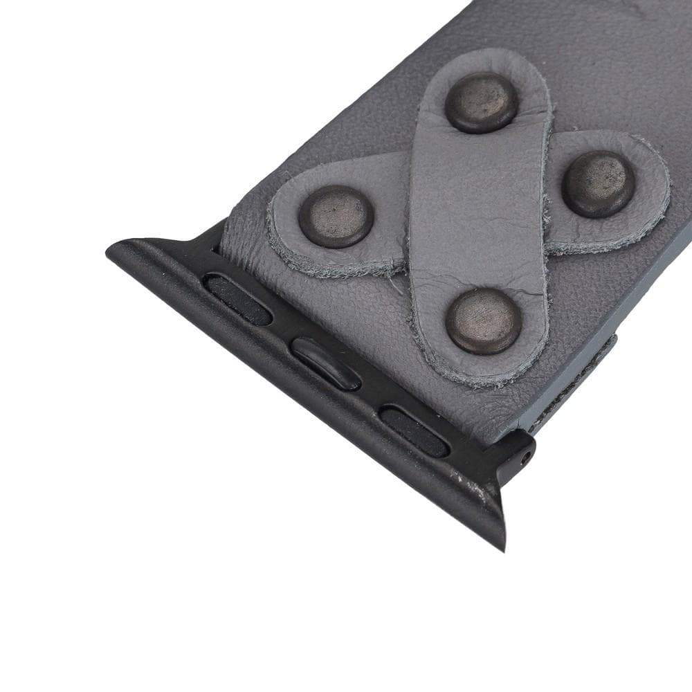 B2B - Leather Apple Watch Bands / Cross Style with Black Trok Bouletta B2B