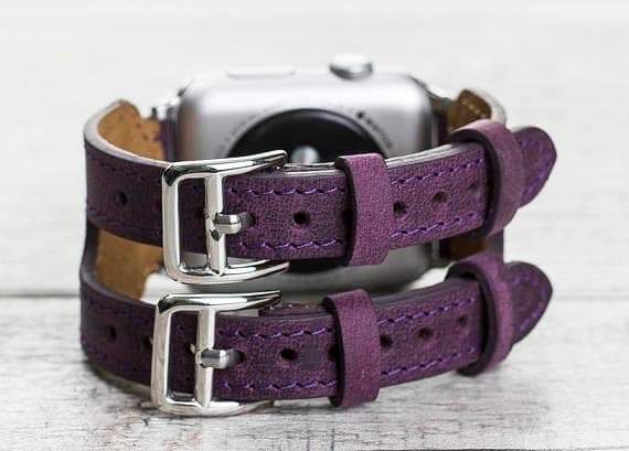 B2B - Leather Apple Watch Bands - Double Cuff DB Style G7 Bouletta B2B