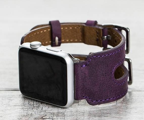 B2B - Leather Apple Watch Bands - Double Cuff DB Style G7 Bouletta B2B