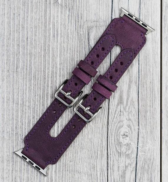B2B - Leather Apple Watch Bands - Double Cuff DB Style G7 Bouletta B2B