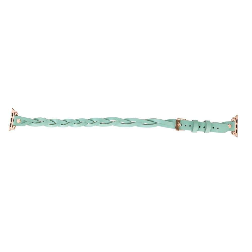 B2B - Leather Apple Watch Bands - Ferro Braided DT Peggy Rose Gold Trok Style Bouletta B2B