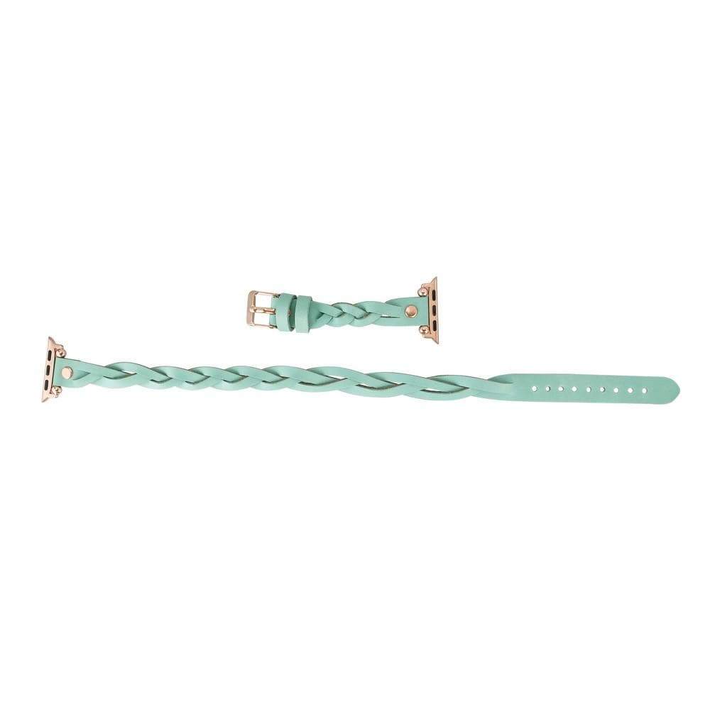 B2B - Leather Apple Watch Bands - Ferro Braided DT Peggy Rose Gold Trok Style Bouletta B2B