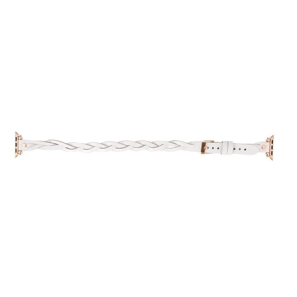 B2B - Leather Apple Watch Bands - Ferro Braided DT Peggy Rose Gold Trok Style Bouletta B2B