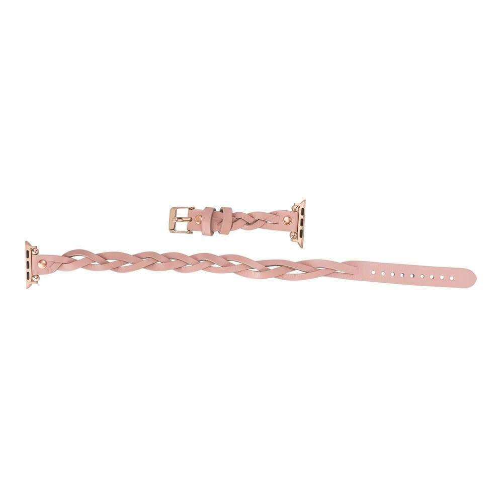 B2B - Leather Apple Watch Bands - Ferro Braided DT Peggy Rose Gold Trok Style Bouletta B2B