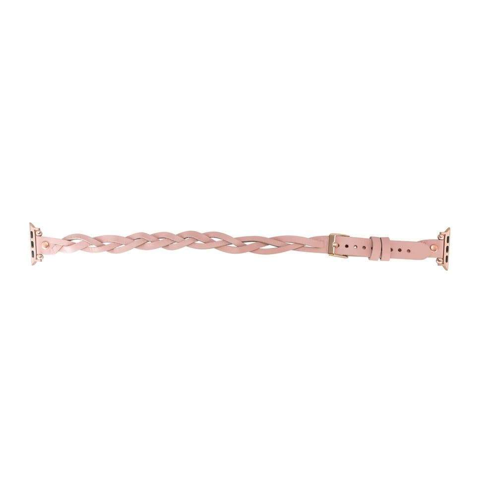 B2B - Leather Apple Watch Bands - Ferro Braided DT Peggy Rose Gold Trok Style Bouletta B2B