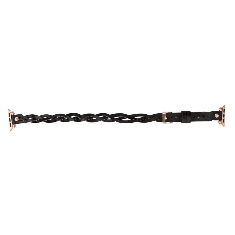 B2B - Leather Apple Watch Bands - Ferro Braided DT Peggy Rose Gold Trok Style Bouletta B2B