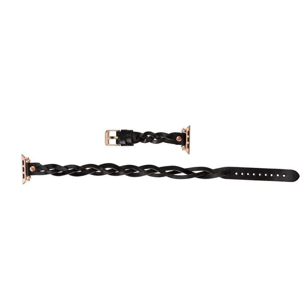 B2B - Leather Apple Watch Bands - Ferro Braided DT Peggy Rose Gold Trok Style Bouletta B2B
