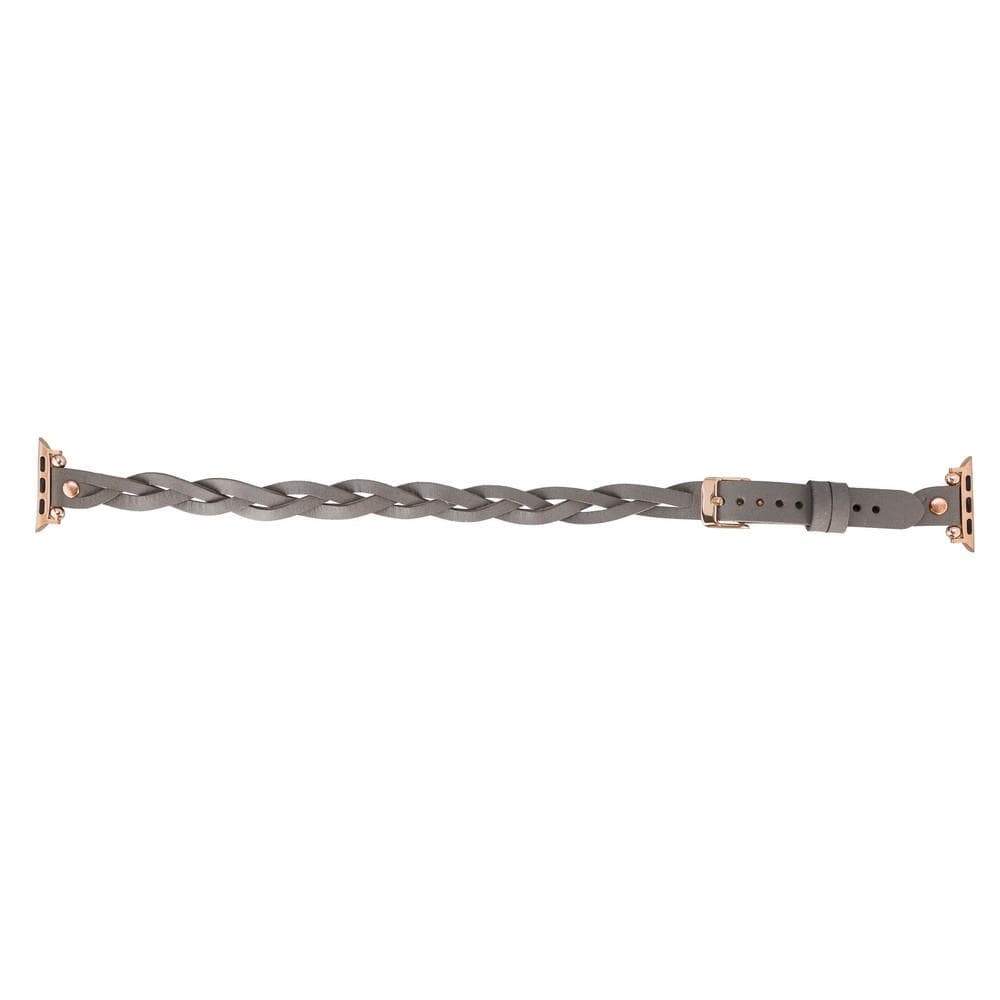 B2B - Leather Apple Watch Bands - Ferro Braided DT Peggy Rose Gold Trok Style Bouletta B2B