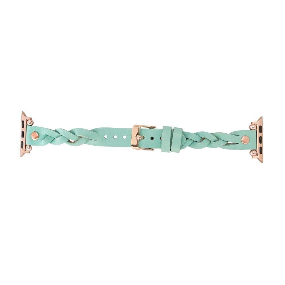 B2B - Leather Apple Watch Bands - Ferro Braided Wanda Rose Gold Trok Style Bouletta B2B