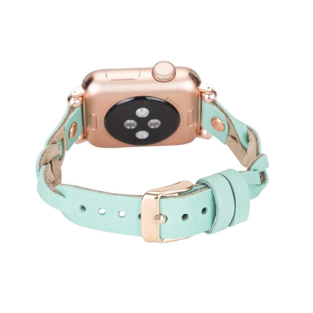 B2B - Leather Apple Watch Bands - Ferro Braided Wanda Rose Gold Trok Style Bouletta B2B