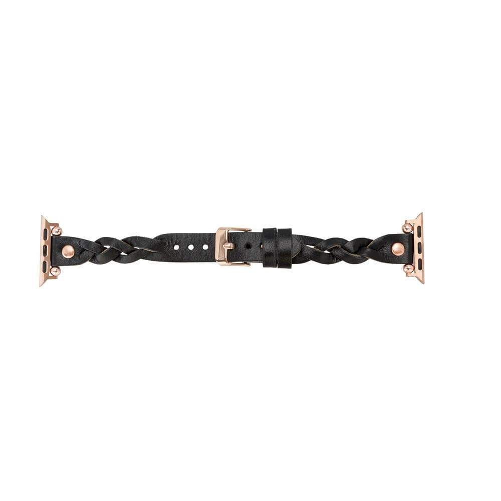 B2B - Leather Apple Watch Bands - Ferro Braided Wanda Rose Gold Trok Style Bouletta B2B