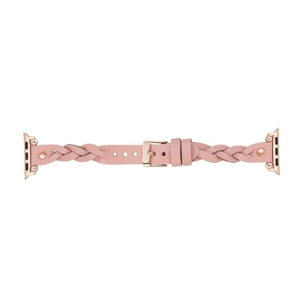 B2B - Leather Apple Watch Bands - Ferro Braided Wanda Rose Gold Trok Style Bouletta B2B