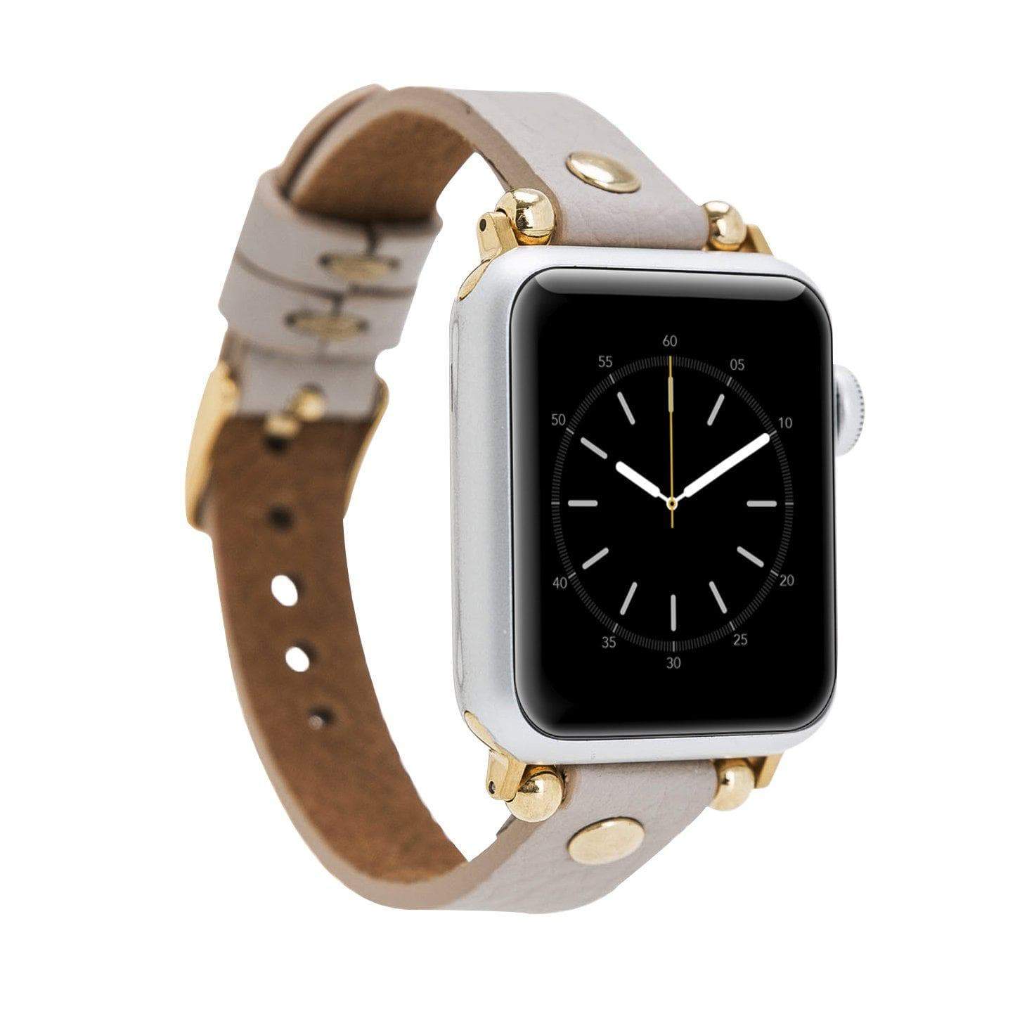B2B - Leather Apple Watch Bands - Ferro Gold Trok Style ERC3 Bouletta B2B
