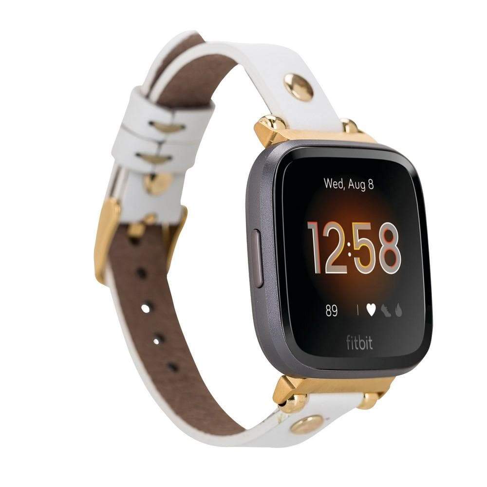 B2B - Leather Apple Watch Bands - Ferro Gold Trok Style Bouletta B2B