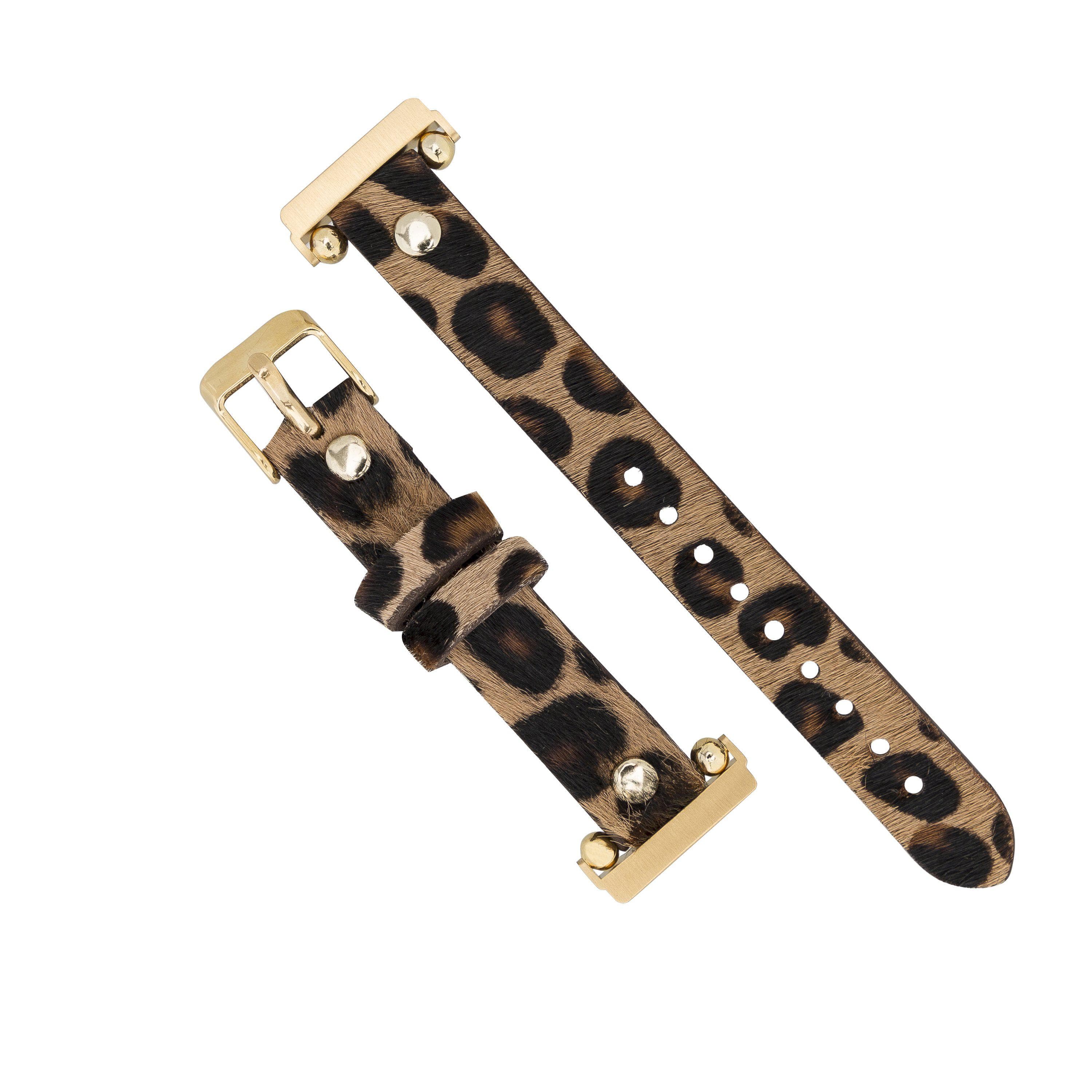 B2B - Leather Apple Watch Bands - Ferro Gold Trok Style Bouletta B2B