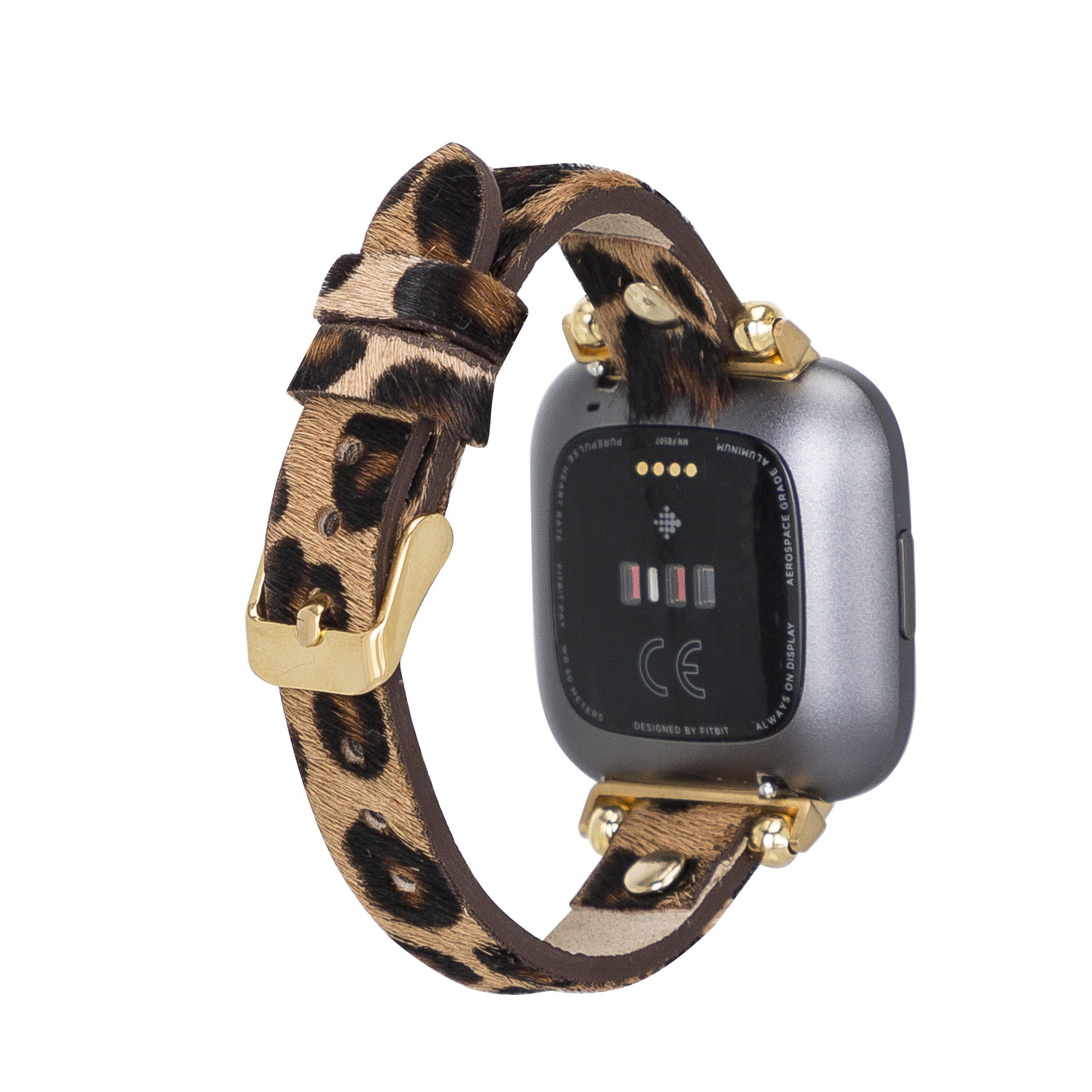 B2B - Leather Apple Watch Bands - Ferro Gold Trok Style Bouletta B2B