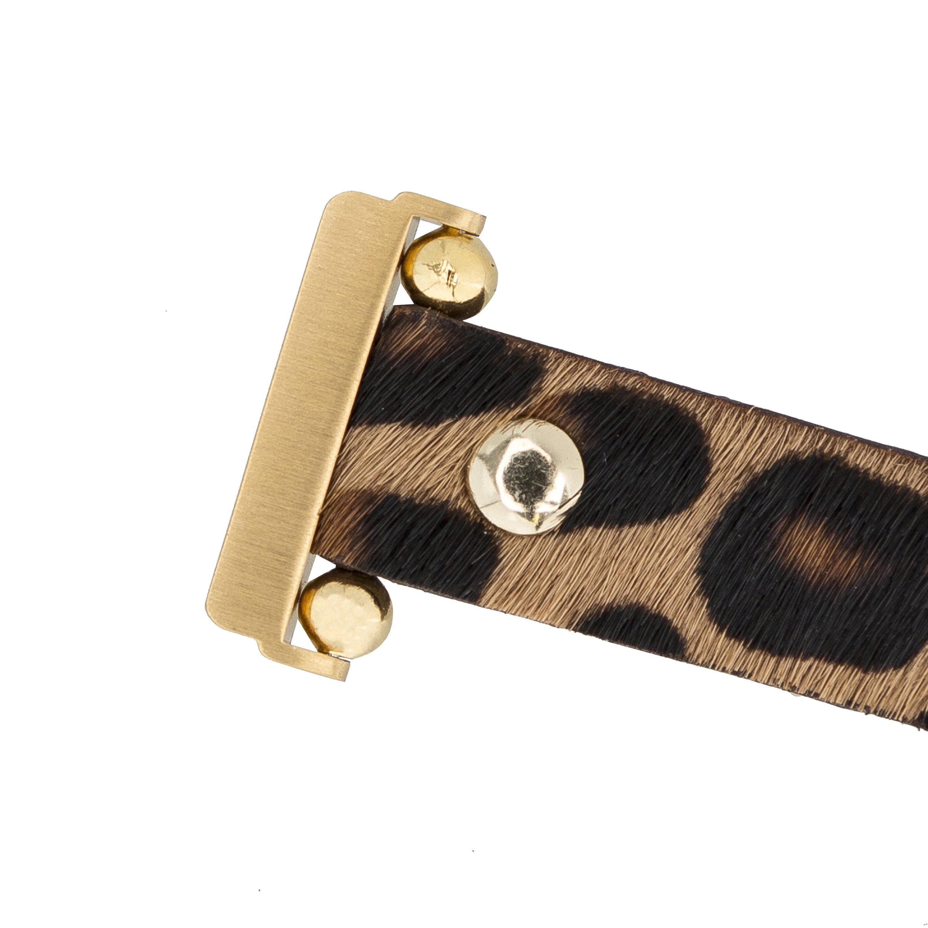 B2B - Leather Apple Watch Bands - Ferro Gold Trok Style Bouletta B2B