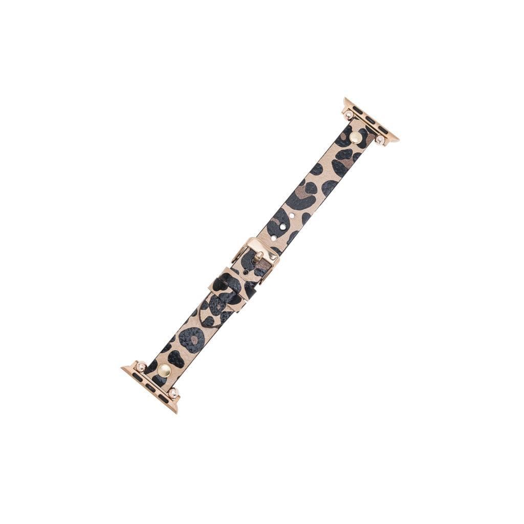 B2B - Leather Apple Watch Bands - Ferro Gold Trok Style Bouletta B2B
