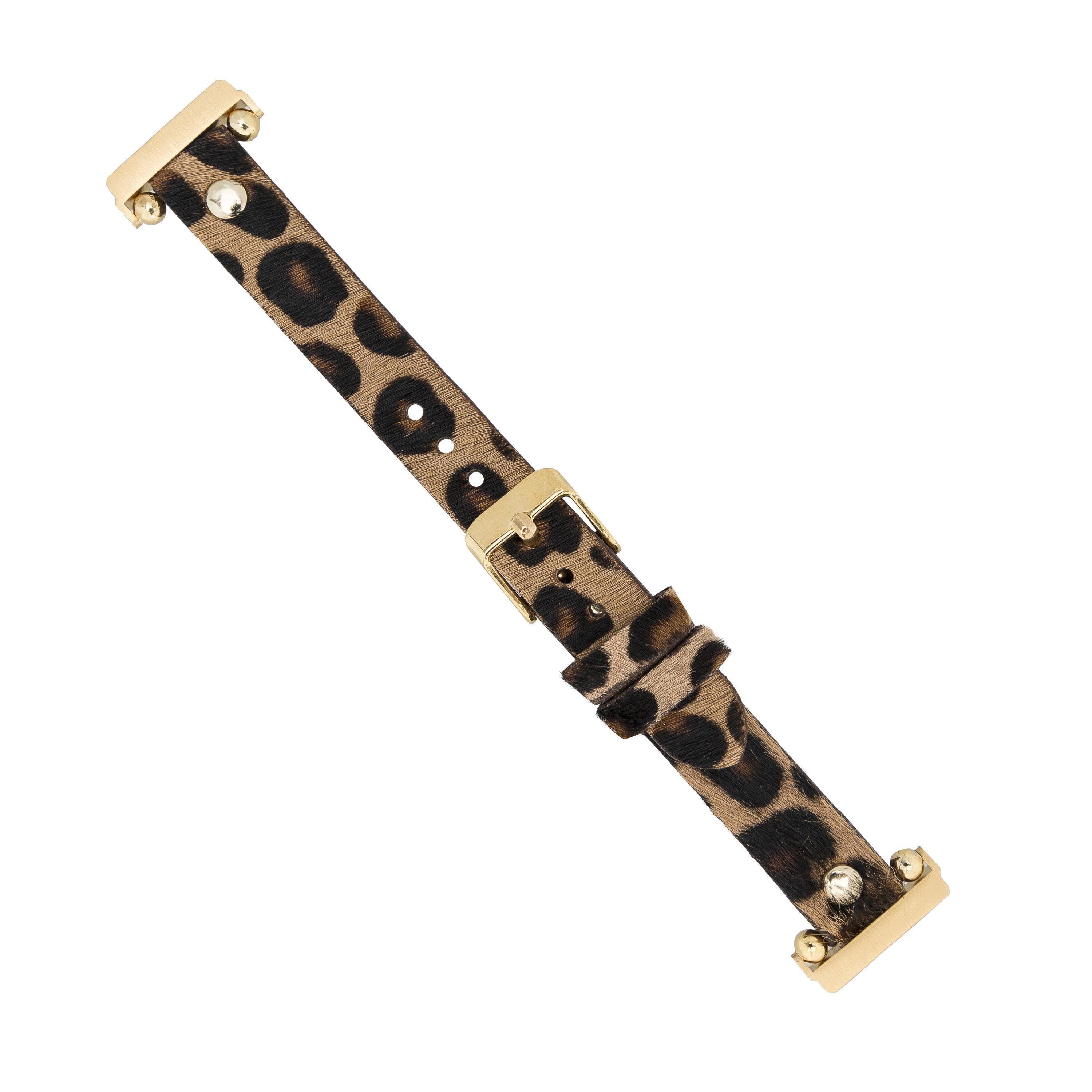 B2B - Leather Apple Watch Bands - Ferro Gold Trok Style Bouletta B2B