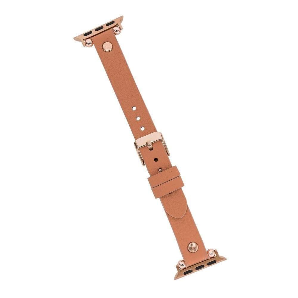 B2B - Leather Apple Watch Bands - Ferro Rose Gold Trok Style Bouletta B2B