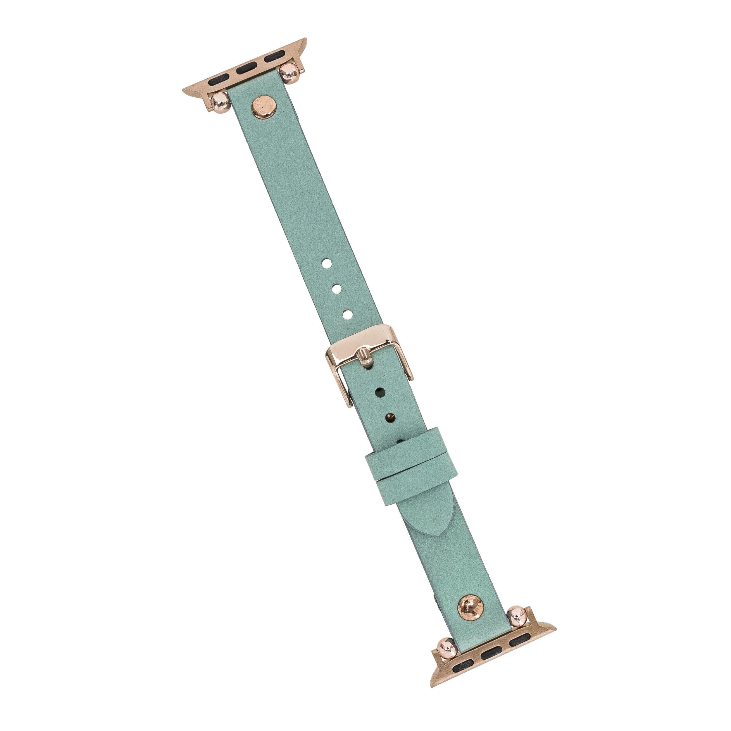 B2B - Leather Apple Watch Bands - Ferro Rose Gold Trok Style Bouletta B2B
