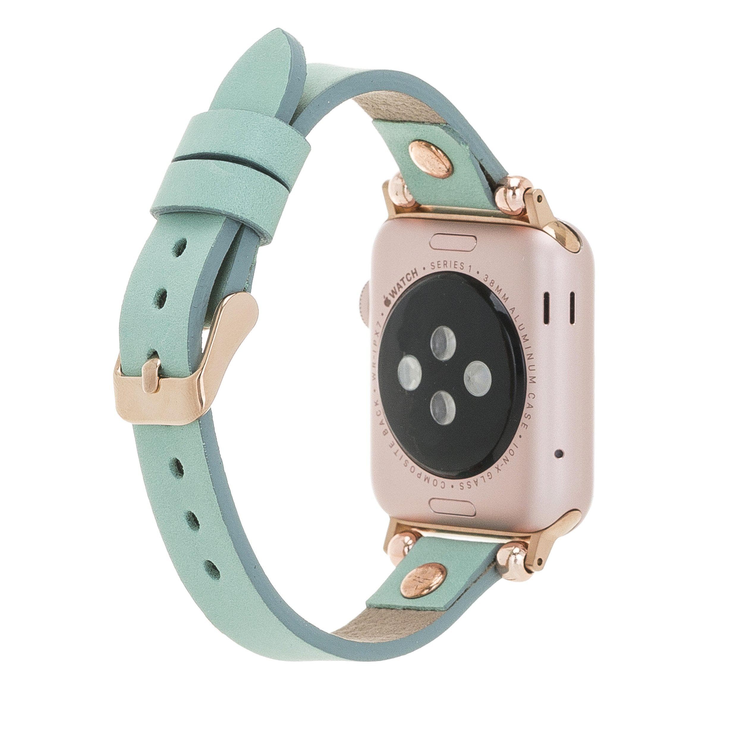 B2B - Leather Apple Watch Bands - Ferro Rose Gold Trok Style Bouletta B2B