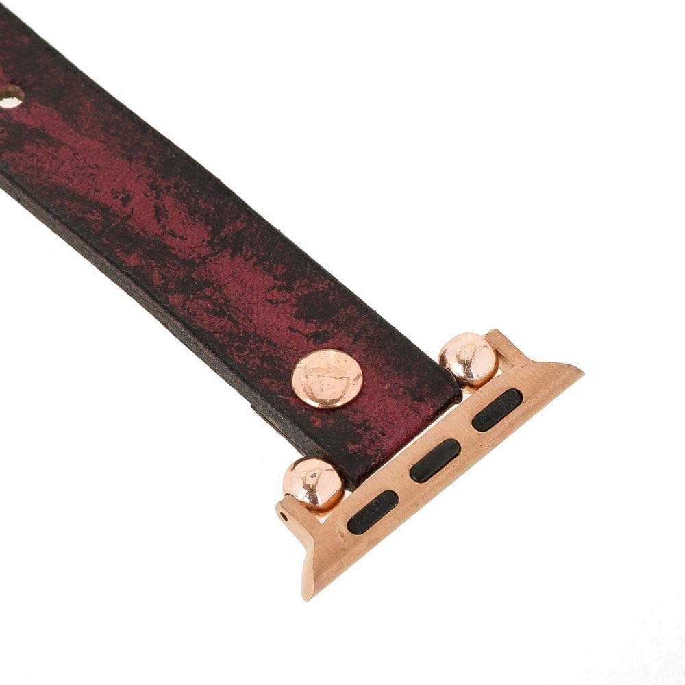 B2B - Leather Apple Watch Bands - Ferro Rose Gold Trok Style Bouletta B2B