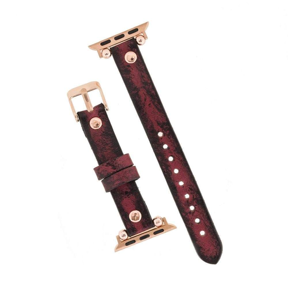 B2B - Leather Apple Watch Bands - Ferro Rose Gold Trok Style Bouletta B2B