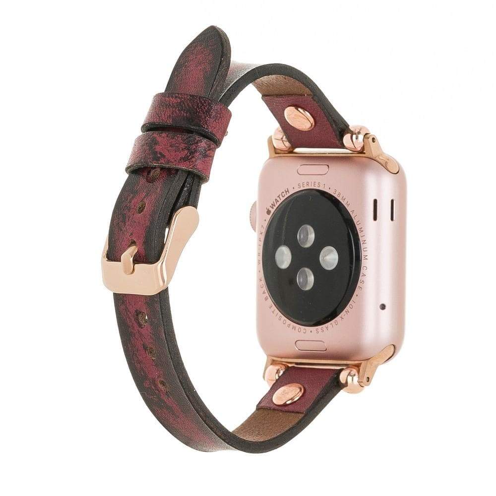 B2B - Leather Apple Watch Bands - Ferro Rose Gold Trok Style Bouletta B2B