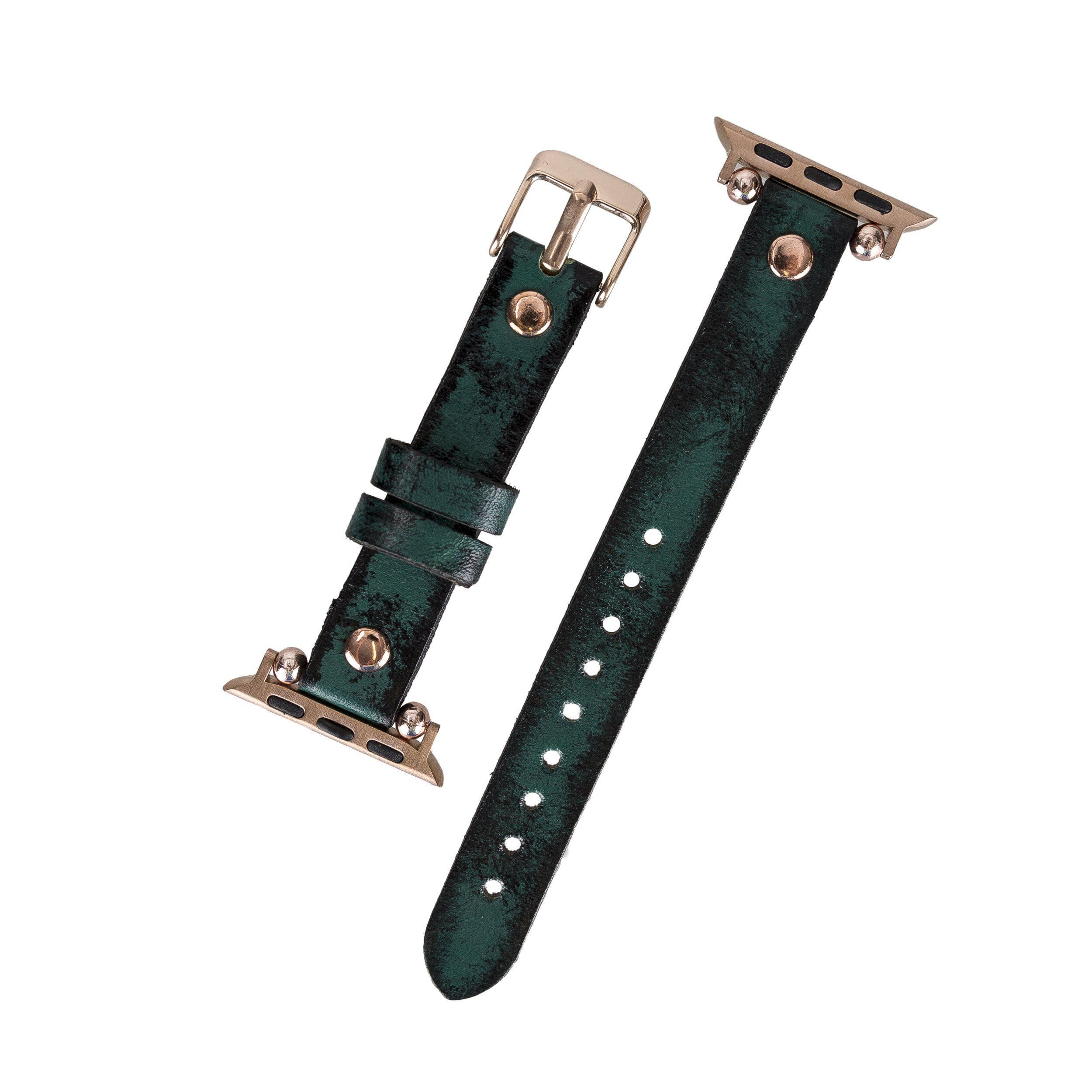 B2B - Leather Apple Watch Bands - Ferro Rose Gold Trok Style Bouletta B2B