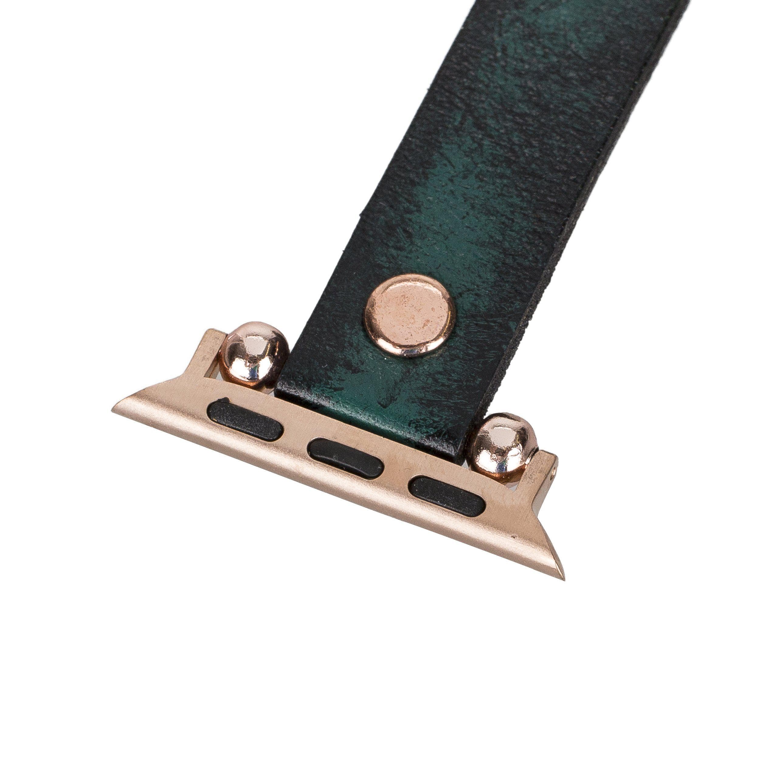 B2B - Leather Apple Watch Bands - Ferro Rose Gold Trok Style Bouletta B2B