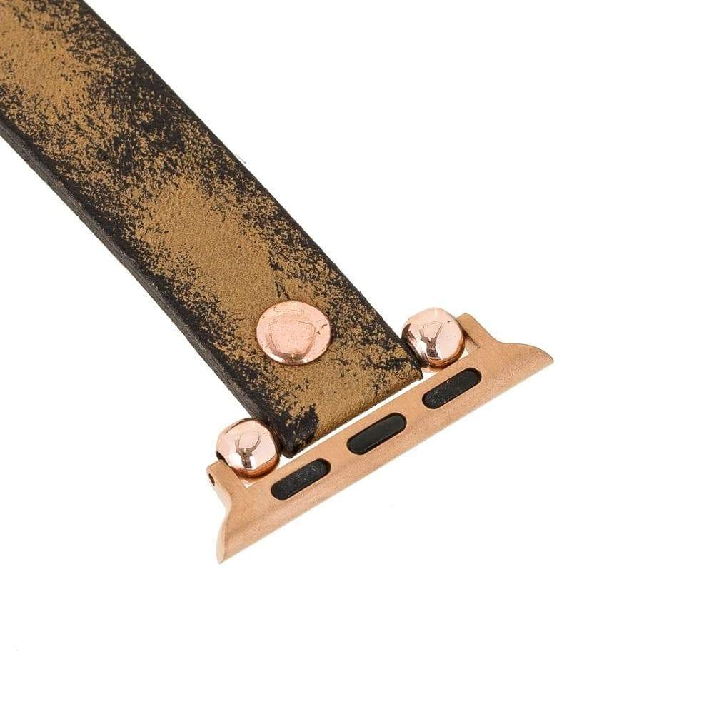 B2B - Leather Apple Watch Bands - Ferro Rose Gold Trok Style Bouletta B2B