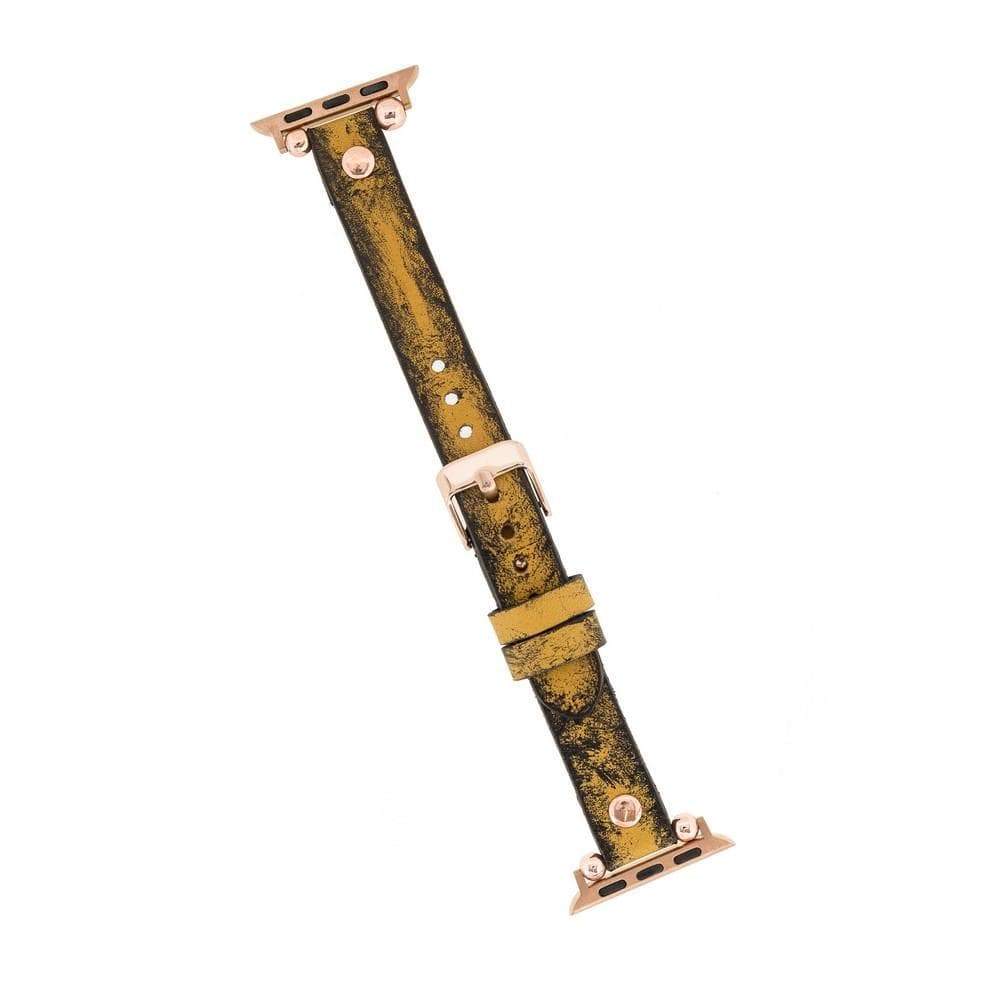 B2B - Leather Apple Watch Bands - Ferro Rose Gold Trok Style Bouletta B2B