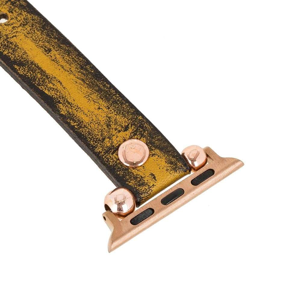 B2B - Leather Apple Watch Bands - Ferro Rose Gold Trok Style Bouletta B2B