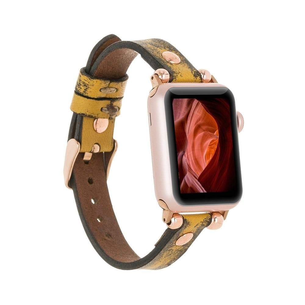 B2B - Leather Apple Watch Bands - Ferro Rose Gold Trok Style V24SEF Bouletta B2B