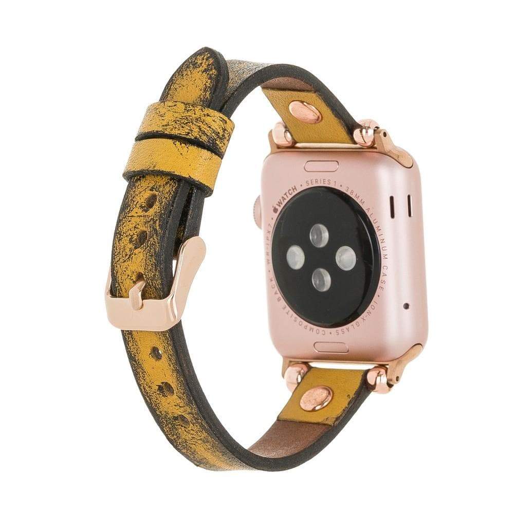 B2B - Leather Apple Watch Bands - Ferro Rose Gold Trok Style Bouletta B2B