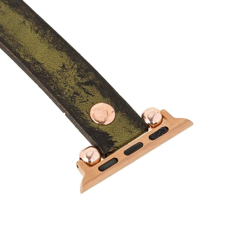 B2B - Leather Apple Watch Bands - Ferro Rose Gold Trok Style Bouletta B2B