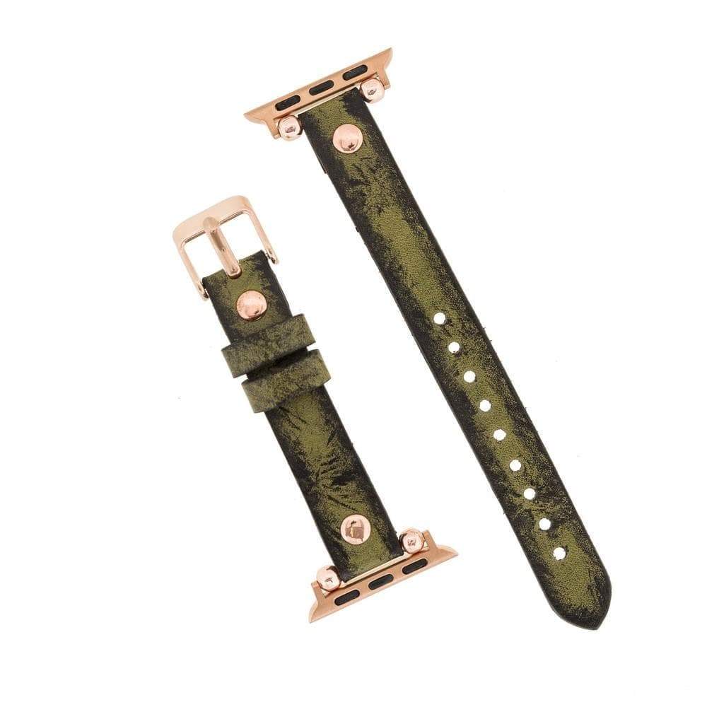 B2B - Leather Apple Watch Bands - Ferro Rose Gold Trok Style Bouletta B2B