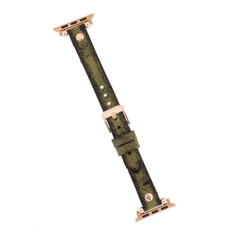 B2B - Leather Apple Watch Bands - Ferro Rose Gold Trok Style Bouletta B2B