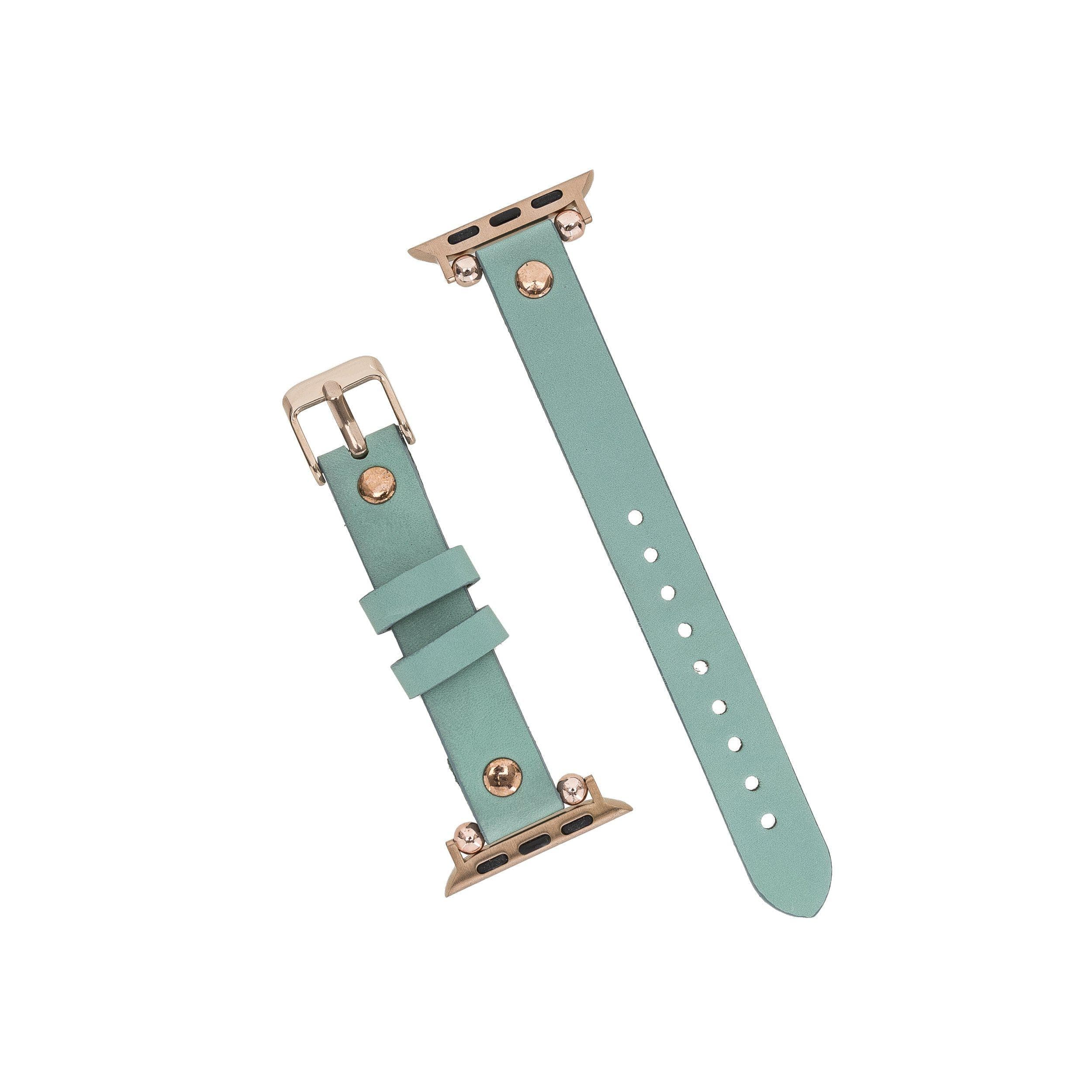 B2B - Leather Apple Watch Bands - Ferro Rose Gold Trok Style Bouletta B2B