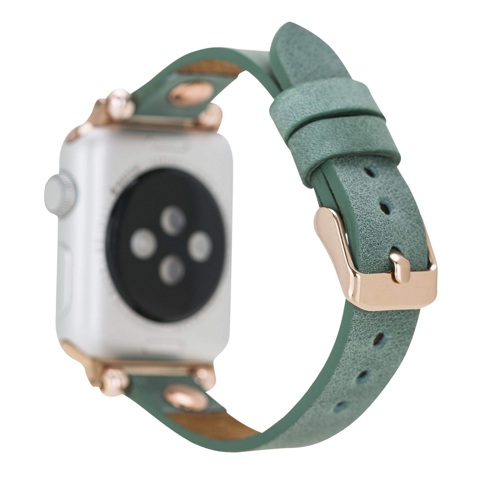 B2B - Leather Apple Watch Bands - Ferro Rose Gold Trok Style Bouletta B2B
