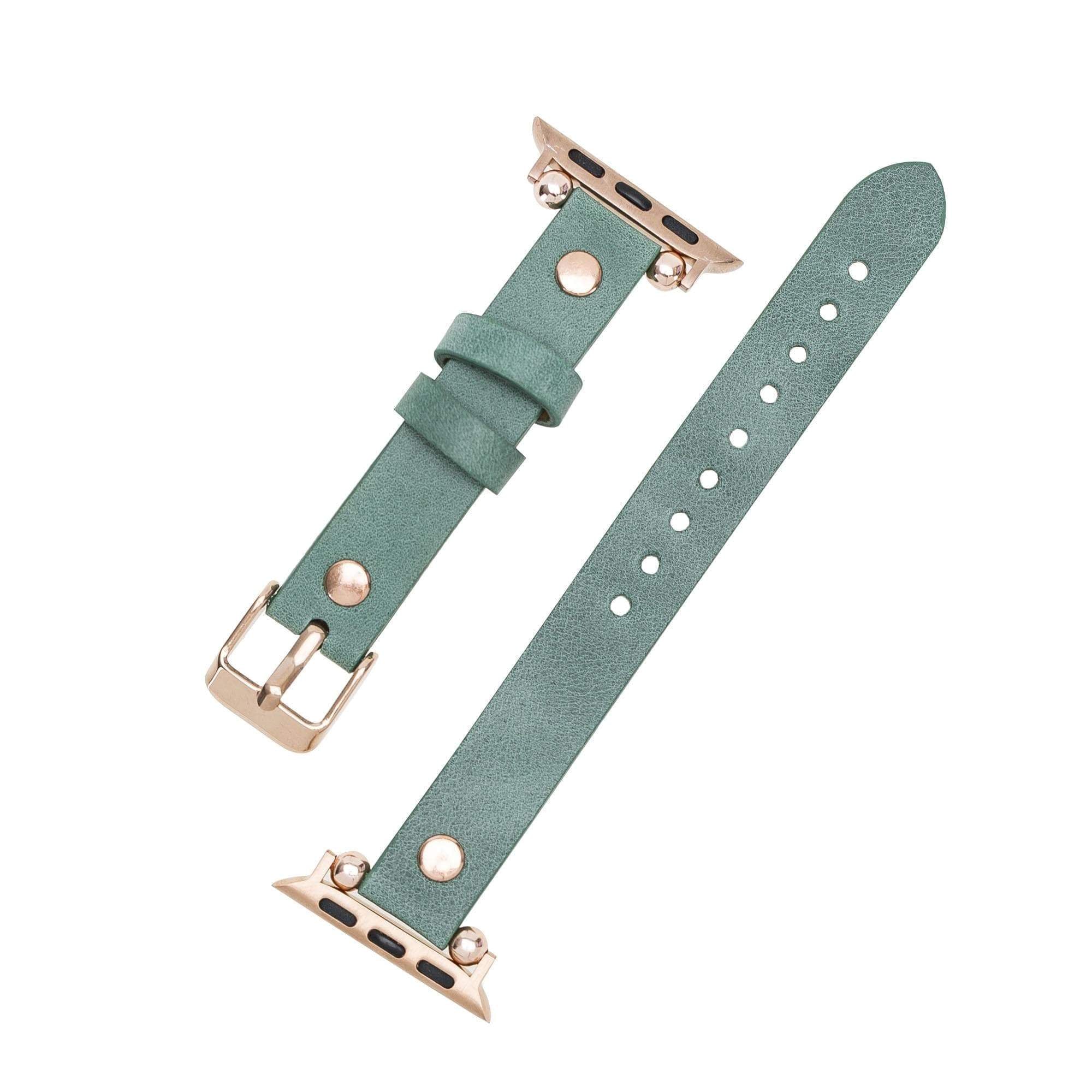 B2B - Leather Apple Watch Bands - Ferro Rose Gold Trok Style Bouletta B2B