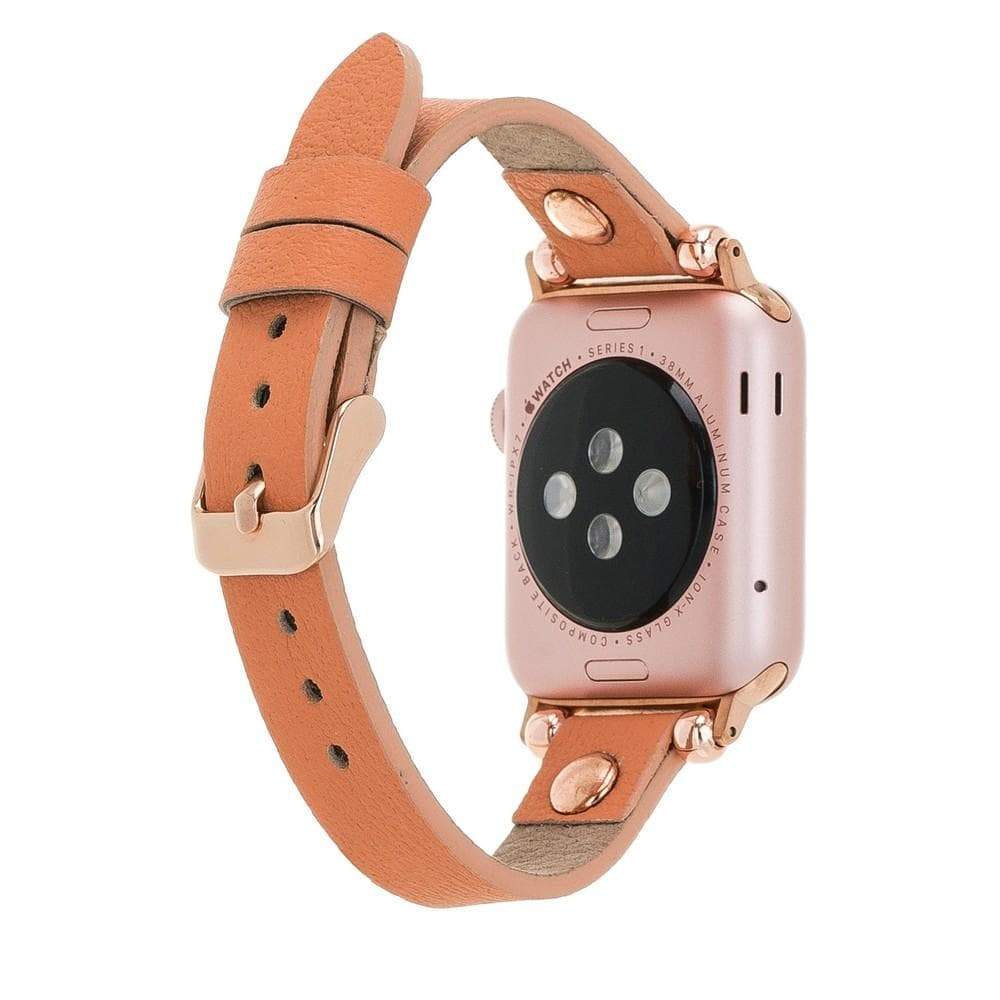 B2B - Leather Apple Watch Bands - Ferro Rose Gold Trok Style Bouletta B2B