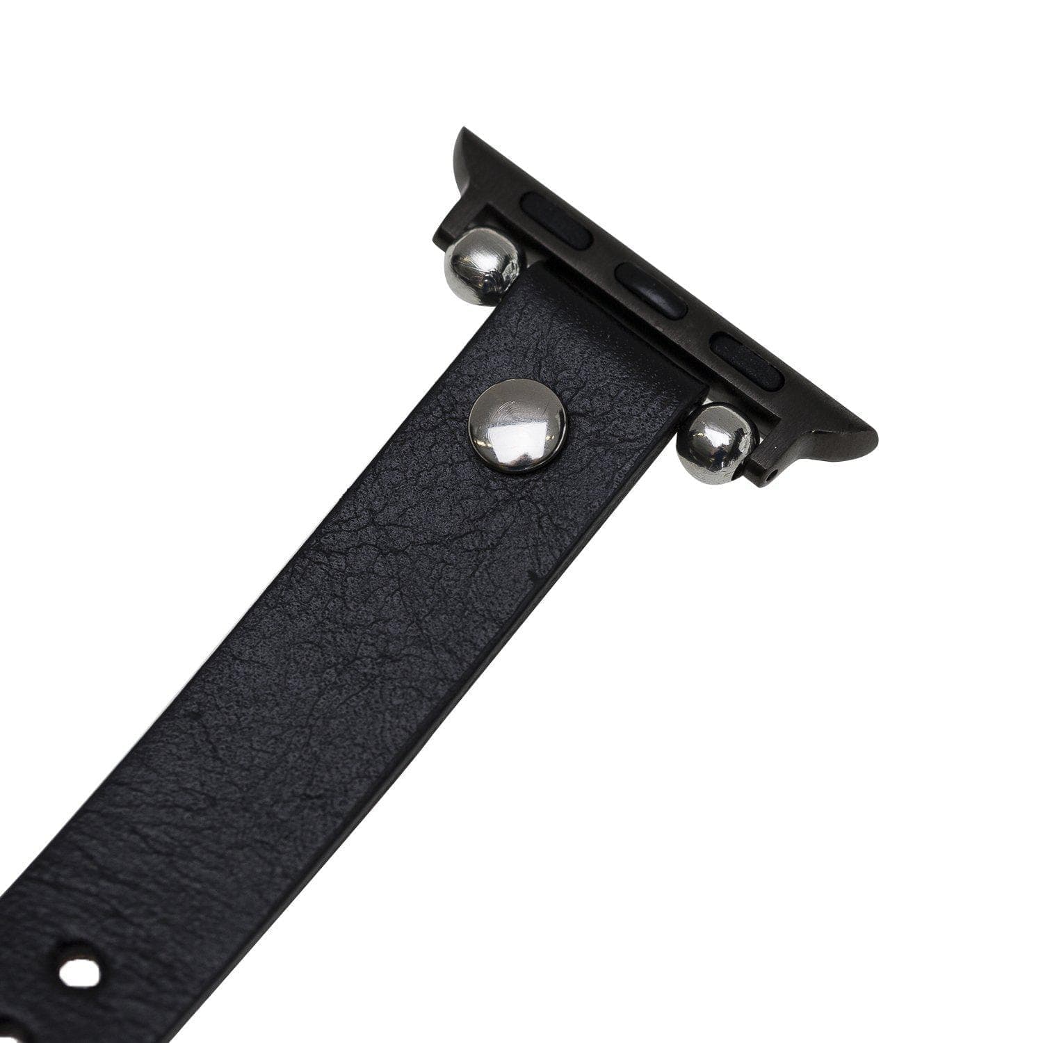 B2B - Leather Apple Watch Bands - Ferro Silver Trok Style Bouletta B2B