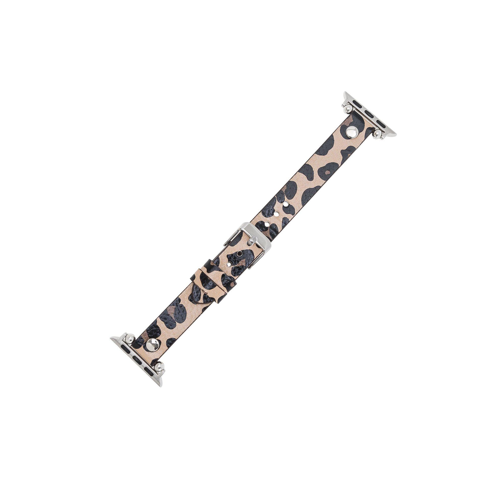 B2B - Leather Apple Watch Bands - Ferro Silver Trok Style LE02 Bouletta B2B