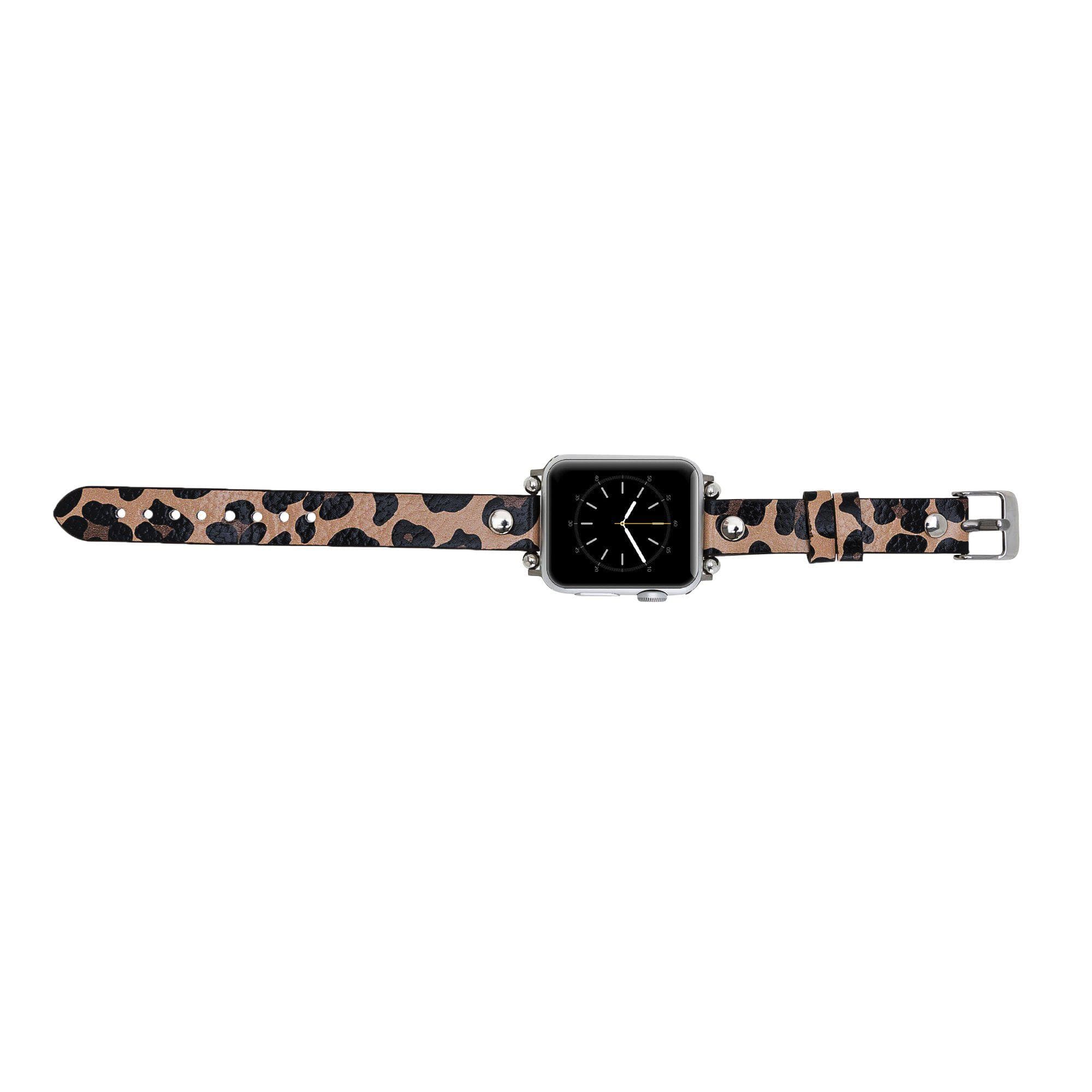 B2B - Leather Apple Watch Bands - Ferro Silver Trok Style LE02 Bouletta B2B
