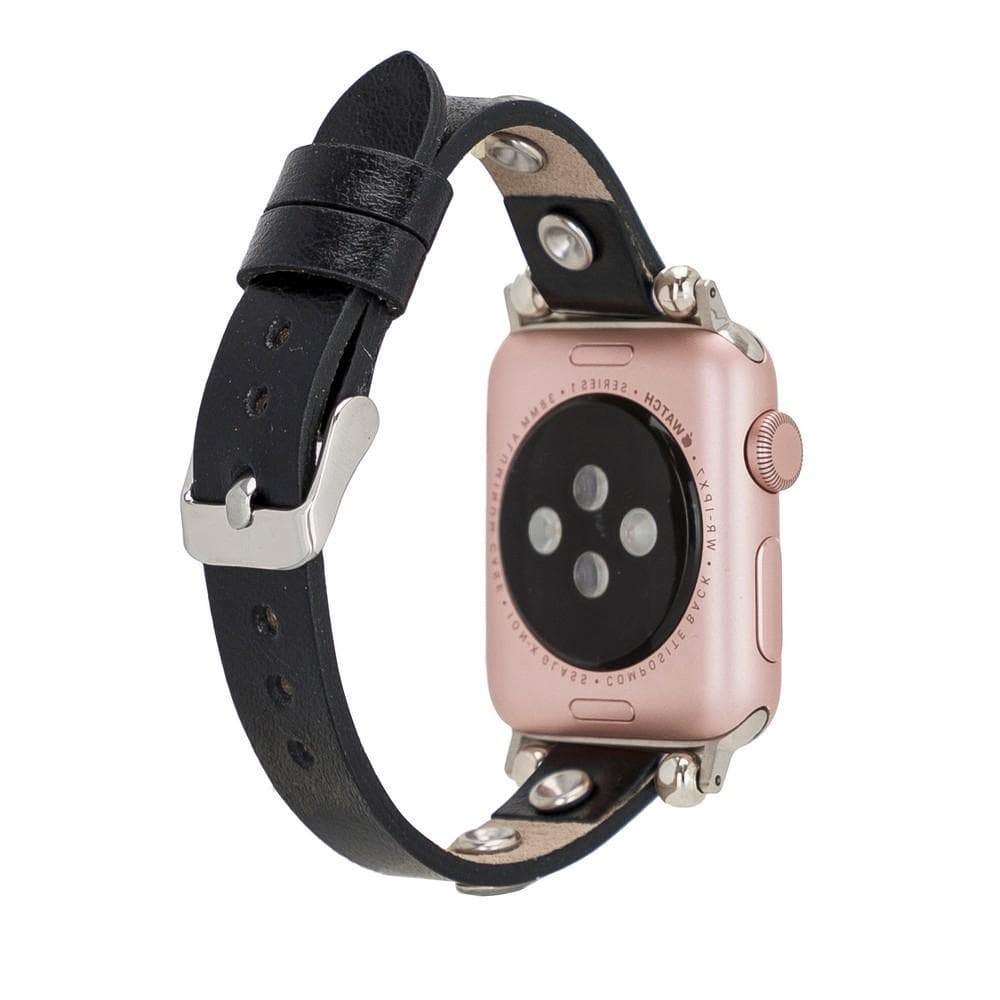B2B - Leather Apple Watch Bands - Ferro Solitare Diamond Style RST1 Bouletta B2B