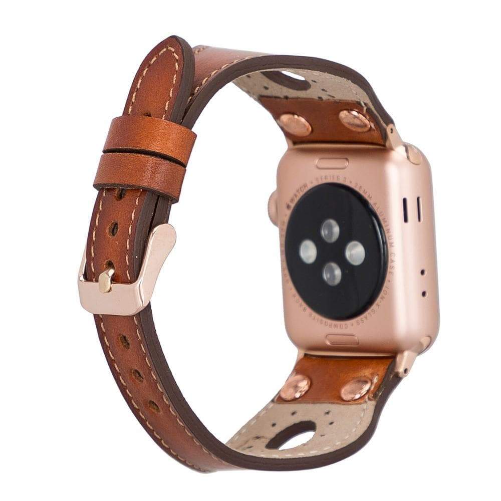 B2B - Leather Apple Watch Bands - Ronda Rose Gold Trok Style RST2EF Bouletta B2B